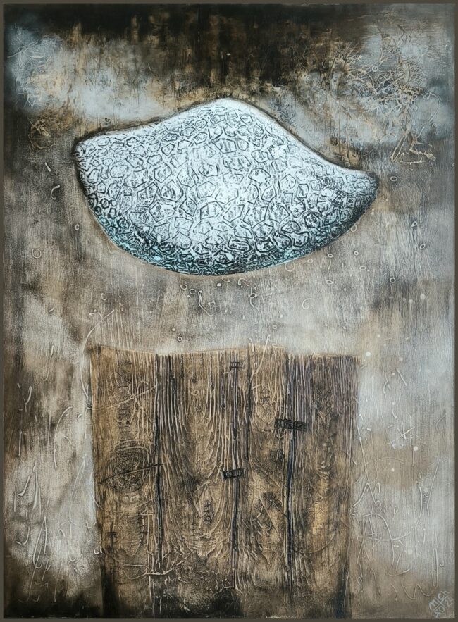 Akrylový obraz - Bílé podhoubí - Miloš Chromek