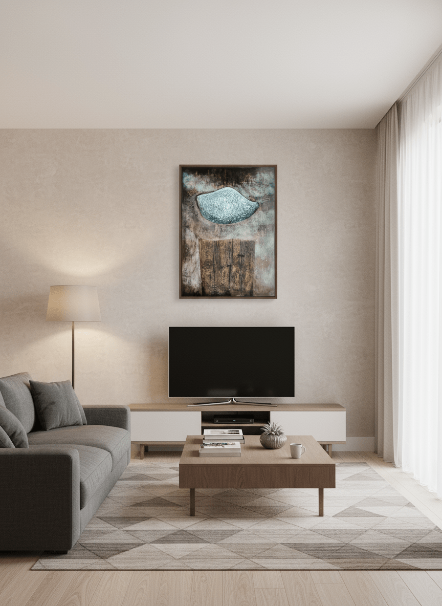 Akrylový obraz - Bílé podhoubí - Miloš Chromek