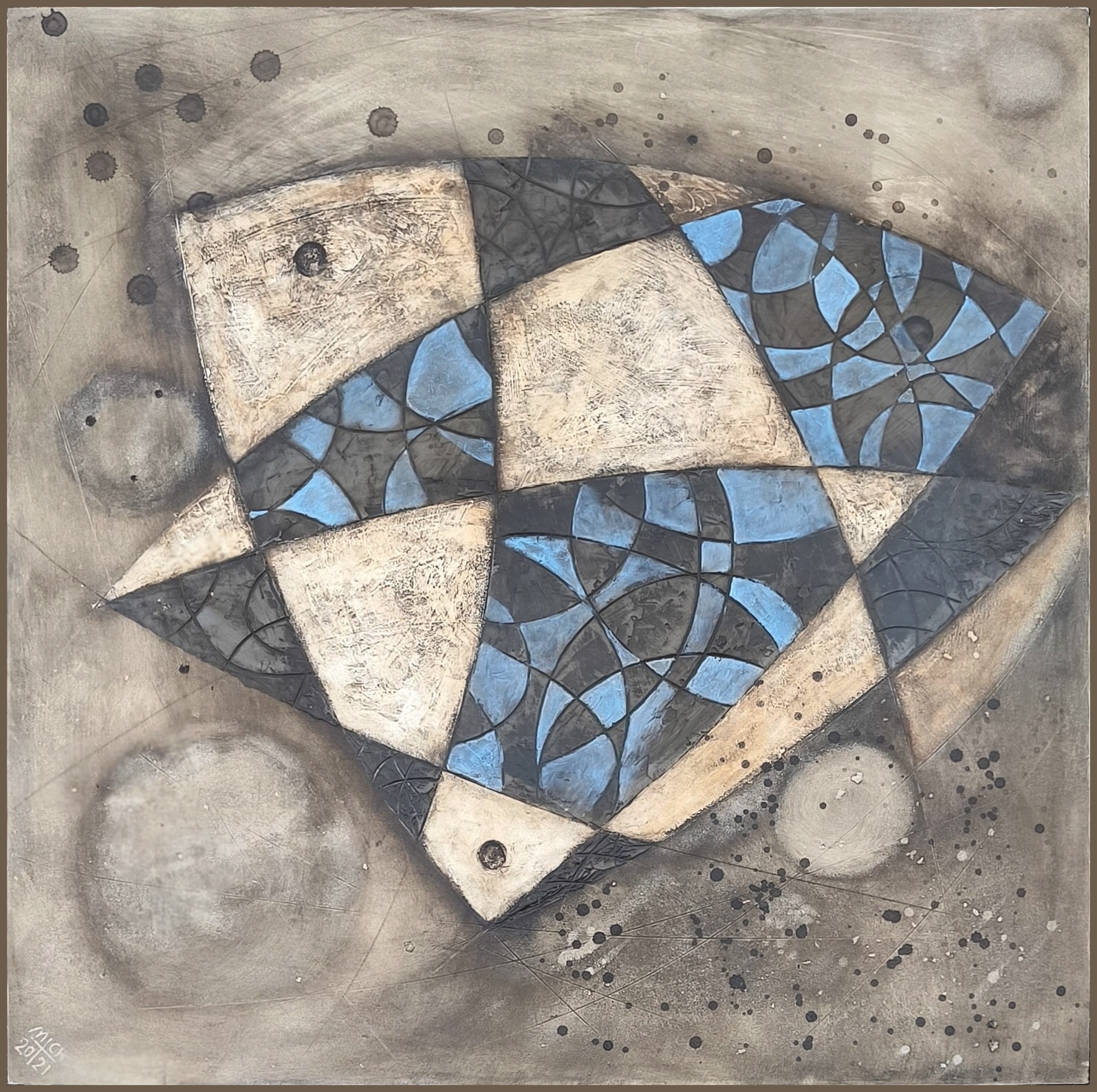 Akrylový obraz - Maskovaná ryba