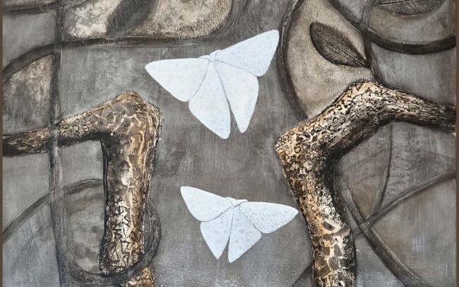 Akrylový obraz - Motýlí hra