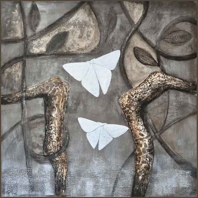 Akrylový obraz - Motýlí hra