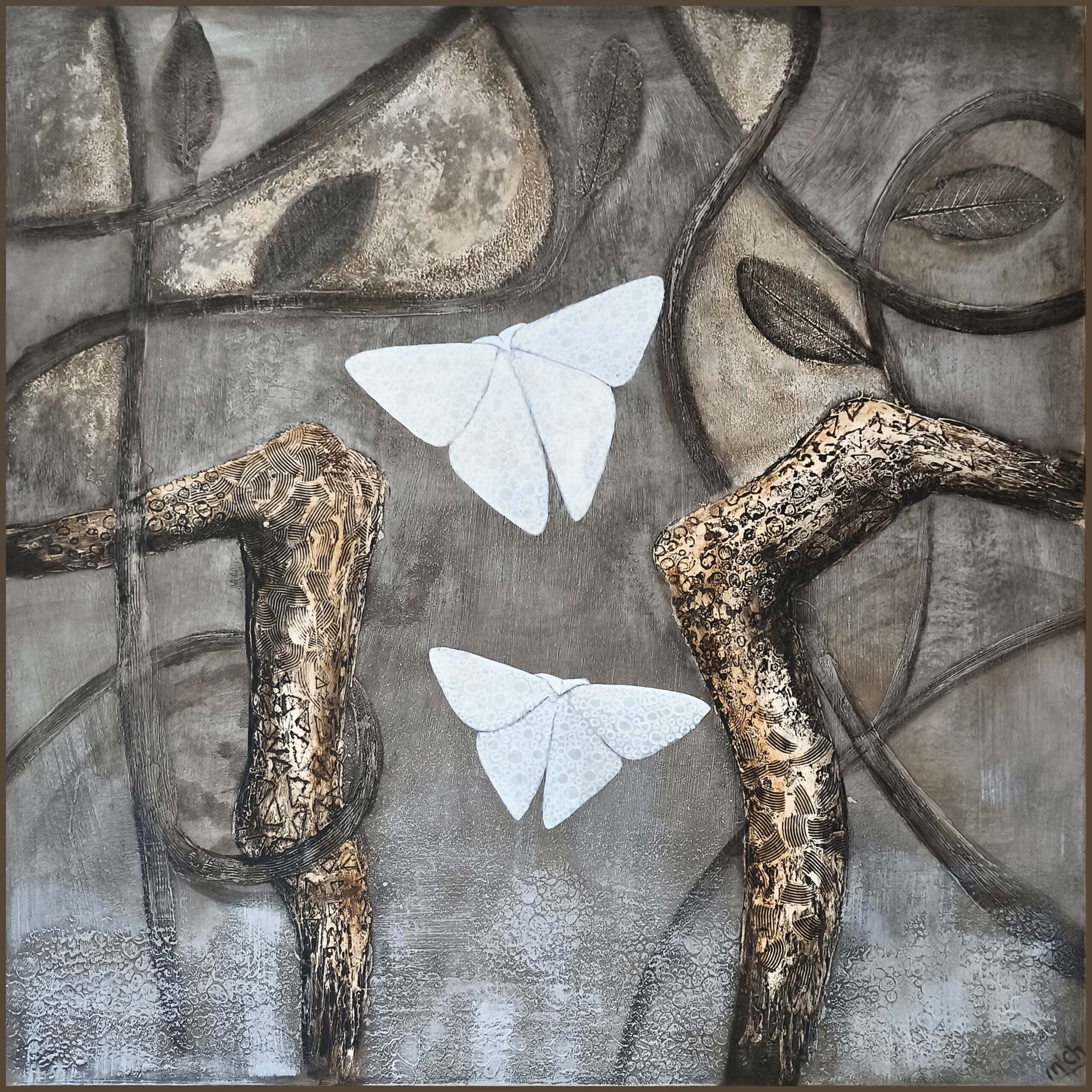 Akrylový obraz - Motýlí hra