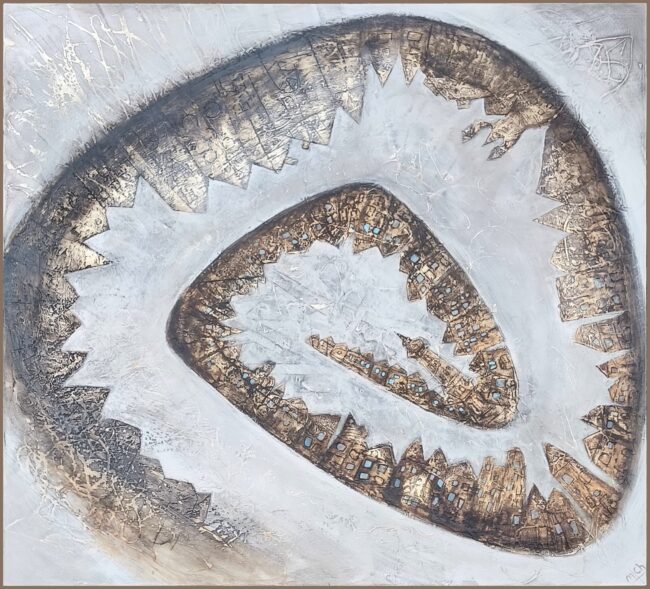 Akrylový obraz - srolované město