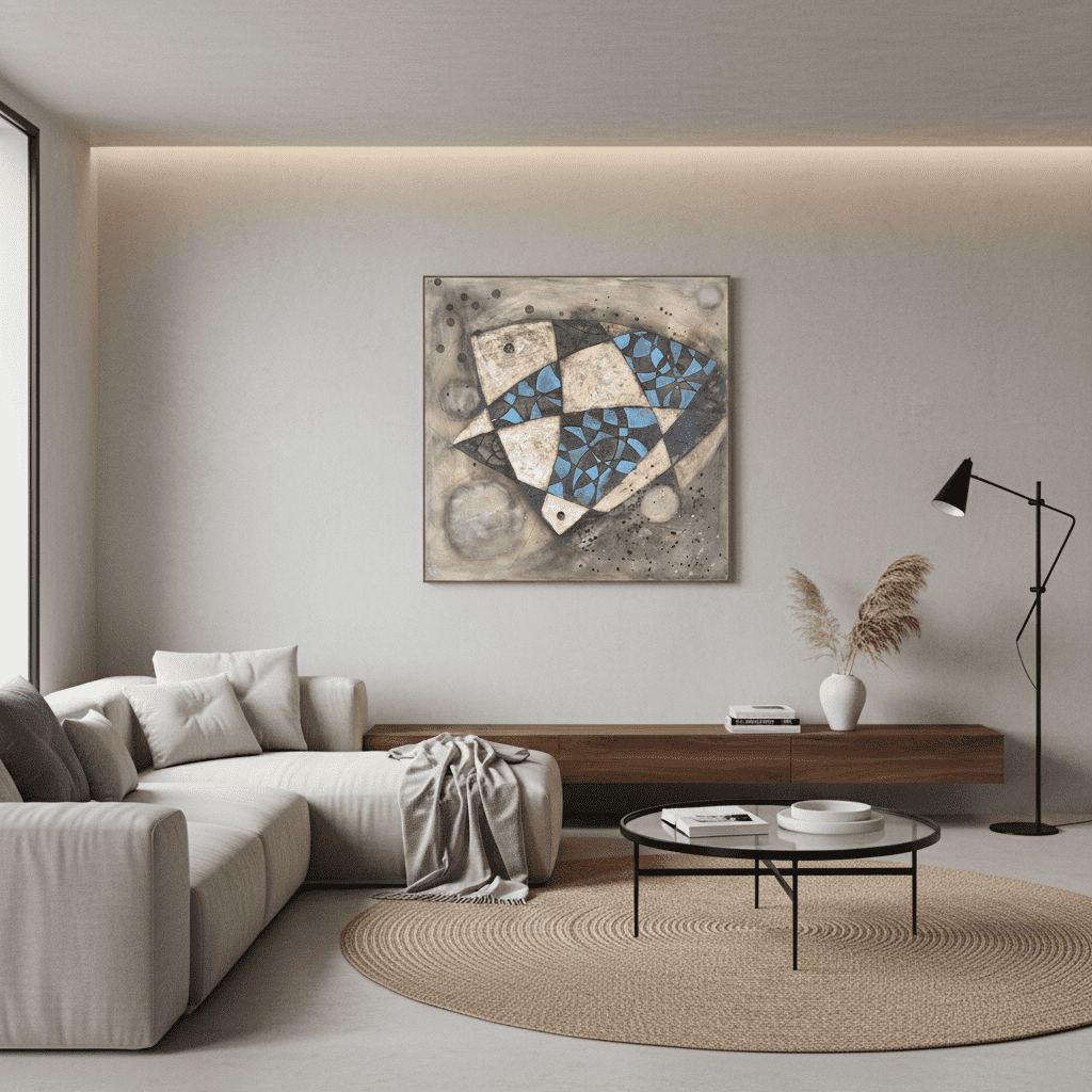 Akrylový obraz - Maskovaná ryba