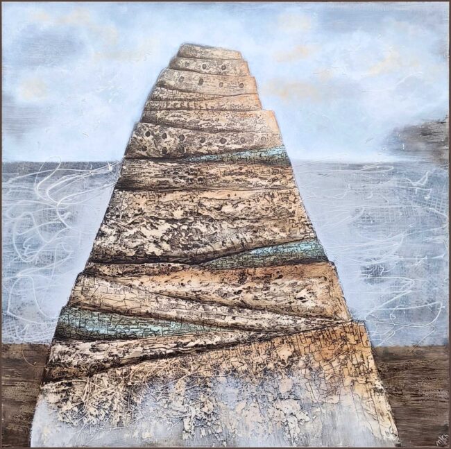 Akrylový obraz - mohyla,-80x80cm