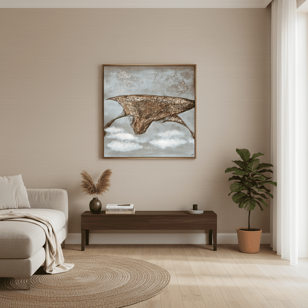 Akrylový obraz - Ostrov nad mraky