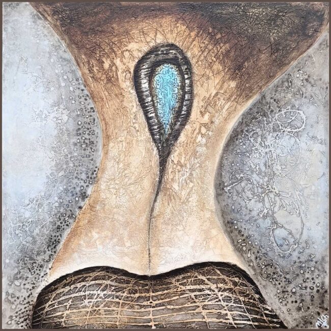 Akrylový obraz - Přesýpací-věštírna,-66x66cm