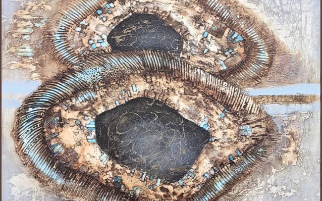 Akrylový obraz - trepky-v-kaluži