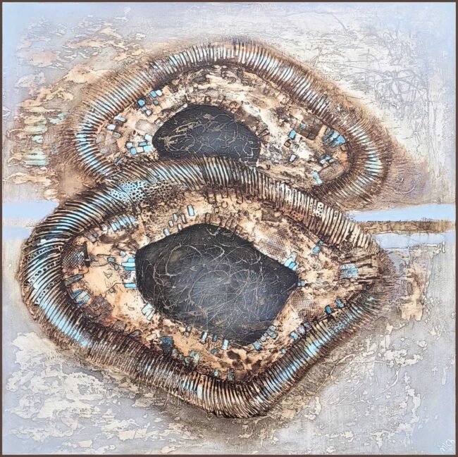 Akrylový obraz - trepky-v-kaluži