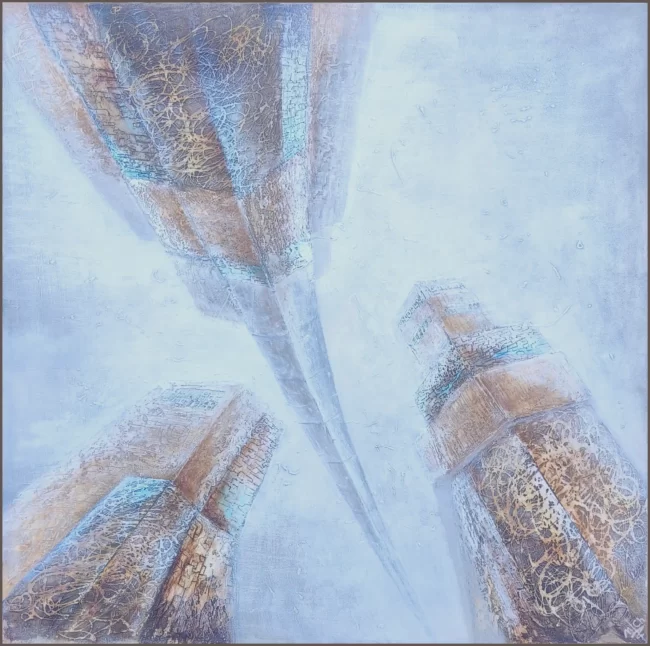 Stojaté věže II 80x80 cm