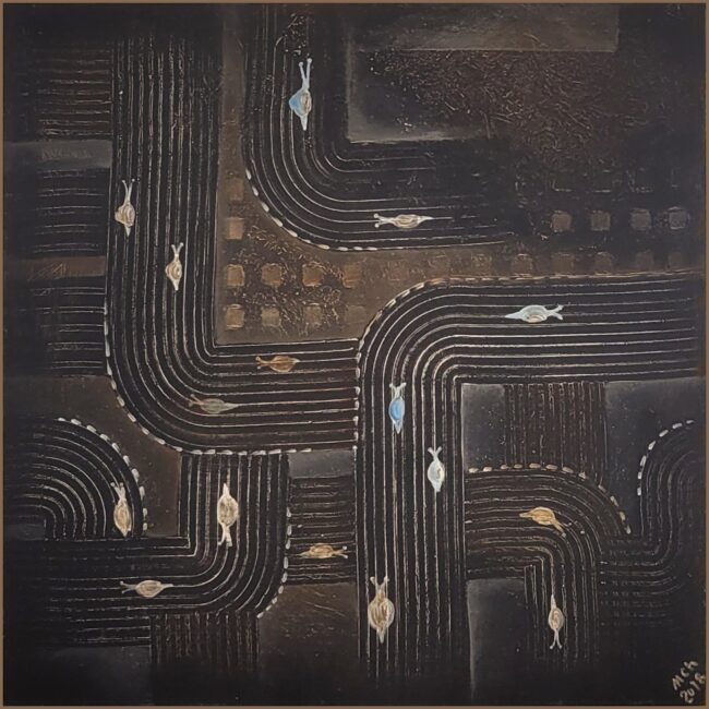 Tajný závod, 55x55 cm